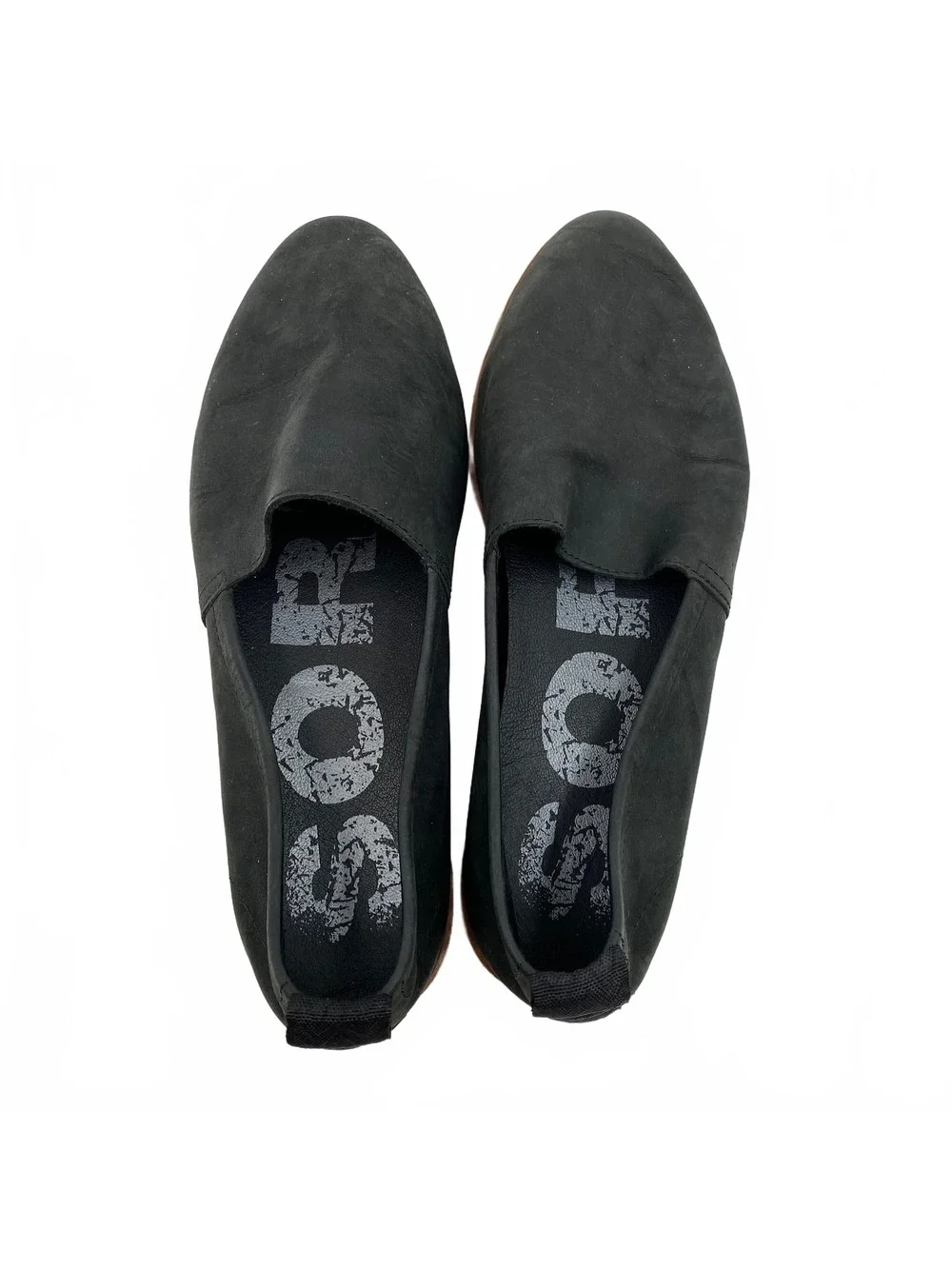 Sorel Black Leather Flats Waterproof Cushioned | Women’s 9.5